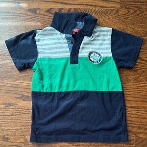 Colorful Kids Polo Shirt - Black, Green, and Gray